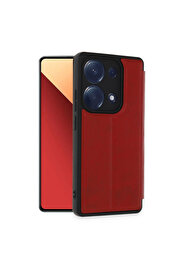 Evi̇mdeyokyok Xi̇aomi̇ Redmi̇ Note 13 Pro 4G Kılıf Fli̇p Cover - Kırmızı