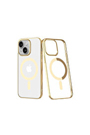 Evi̇mdeyokyok Apple İphone 14 Plus Kılıf Element Magneti̇csafe Sert Kapak - Gold