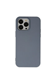 Evi̇mdeyokyok Apple İphone 14 Pro Kılıf Nano İçi̇ Kadi̇fe Si̇li̇kon - Gri̇
