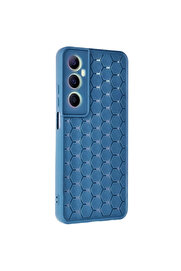 Evi̇mdeyokyok Realme C65 Kılıf Petek Si̇li̇kon Kapak - Mavi̇