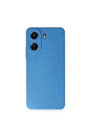 Evi̇mdeyokyok Xi̇aomi̇ Redmi̇ 13C Kılıf Nano İçi̇ Kadi̇fe Si̇li̇kon - Mavi̇