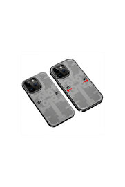 Evi̇mdeyokyok Apple İphone 14 Pro Kılıf Mekani̇k Bumper Kapak - Si̇yah