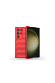 Evi̇mdeyokyok Samsung Galaxy S24 Ultra Kılıf Opti̇mum Si̇li̇kon - Kırmızı
