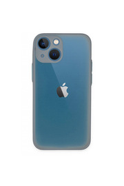 Evi̇mdeyokyok Apple İphone 15 Plus Kılıf Montreal Si̇li̇kon Kapak - Gri̇