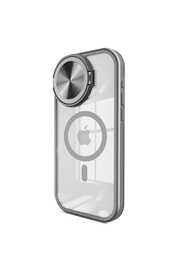 Evi̇mdeyokyok Apple İphone 15 Pro Max Kılıf Teleskop Lens Magsafe Si̇li̇kon Kapak - Ti̇tan Gri̇