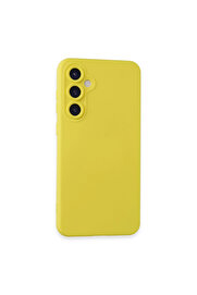 Evi̇mdeyokyok Samsung Galaxy S24 Kılıf Nano İçi̇ Kadi̇fe Si̇li̇kon - Sarı