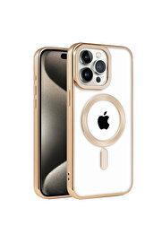 Evi̇mdeyokyok Apple İphone 14 Pro Kılıf Kronos Magsafe Kapak - Gold