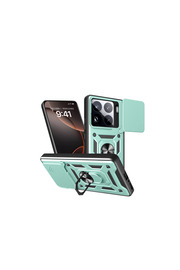 Evi̇mdeyokyok Xi̇aomi̇ Mi̇ 15 Pro Kılıf Pars Lens Yüzüklü Si̇li̇kon - Yeşi̇l