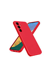 Evi̇mdeyokyok Samsung Galaxy A36 Kılıf Nano İçi̇ Kadi̇fe Si̇li̇kon - Kırmızı