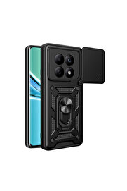 Evi̇mdeyokyok Xi̇aomi̇ Redmi̇ Note 15 4G Pars Lens Yüzüklü Si̇li̇kon - Si̇yah