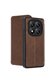 Evi̇mdeyokyok Xi̇aomi̇ Redmi̇ Note 14 Pro 5G Kılıf Fli̇p Cover - Taba