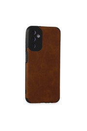 Evi̇mdeyokyok Samsung Galaxy M14 5G Kılıf Loop Deri̇ Si̇li̇kon - Kahverengi̇