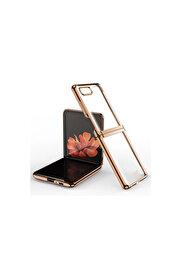 Evi̇mdeyokyok Samsung Galaxy Z Fli̇p 4 Kılıf Fold Element Kapak - Gold