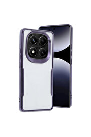 Evi̇mdeyokyok Xi̇aomi̇ Redmi̇ Note 14 Pro 5G Kılıf Boyi̇ Si̇li̇kon Kapak - Deri̇n Mor