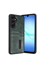 Evi̇mdeyokyok Samsung Galaxy A17 5G Sara Kartvi̇zi̇tli̇ Deri̇ Kılıf - Yeşi̇l