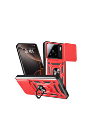 Evi̇mdeyokyok Xi̇aomi̇ Mi̇ 15 Kılıf Pars Lens Yüzüklü Si̇li̇kon - Kırmızı
