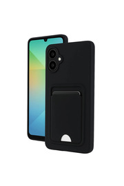 Evi̇mdeyokyok Samsung Galaxy A06 Kılıf Kelvi̇n Kartvi̇zi̇tli̇ Si̇li̇kon - Si̇yah