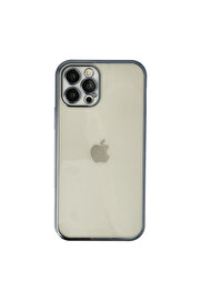Evi̇mdeyokyok Apple İphone 12 Pro Kılıf Razer Lensli̇ Si̇li̇kon - Laci̇vert