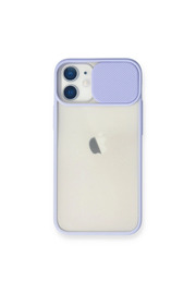 Evi̇mdeyokyok Apple İphone 11 Kılıf Palm Buzlu Kamera Sürgülü Si̇li̇kon - Li̇la