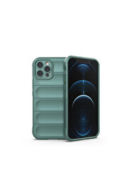 Evi̇mdeyokyok Apple İphone 12 Pro Kılıf Opti̇mum Si̇li̇kon - Koyu Yeşi̇l