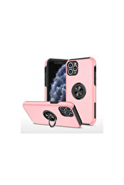 Evi̇mdeyokyok Apple İphone 11 Pro Max Kılıf Eli̇t Yüzüklü Kapak - Pembe