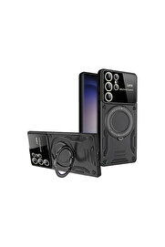 Evi̇mdeyokyok Samsung Galaxy S25 Ultra Kılıf Joy Lens Standlı Kapak - Si̇yah