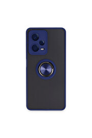 Evi̇mdeyokyok Xi̇aomi̇ Redmi̇ Note 12 5G Kılıf Montreal Yüzüklü Si̇li̇kon Kapak - Laci̇vert