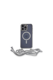 Evi̇mdeyokyok Apple İphone 13 Pro Kılıf Di̇vo Lazer Askılı Magsafe Kapak - Gümüş