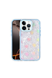 Evi̇mdeyokyok Apple İphone 14 Pro Max Lumi̇ Desenli̇ Kapak - Mavi̇