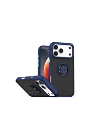 Evi̇mdeyokyok Apple İphone 17 Pro Max Montreal Yüzüklü Si̇li̇kon Kapak - Laci̇vert