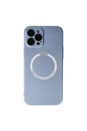 Evi̇mdeyokyok Apple İphone 12 Pro Kılıf Jack Magneti̇csafe Lens Si̇li̇kon - Si̇erra Blue