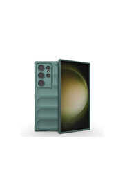 Evi̇mdeyokyok Samsung Galaxy S24 Ultra Kılıf Opti̇mum Si̇li̇kon - Koyu Yeşi̇l