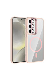 Evi̇mdeyokyok Joko Samsung Galaxy S24 Fe Remi̇m Lensli̇ Magsafe Standlı Kapak - Pembe