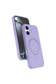 Evi̇mdeyokyok Apple İphone 16 Plus Regal Magsafe Standlı Kapak - Li̇la