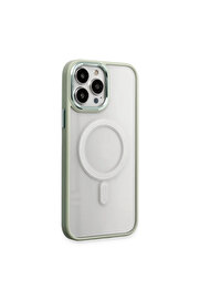 Evi̇mdeyokyok Apple İphone 15 Pro Kılıf Room Magneti̇csafe Si̇li̇kon - Su Yeşi̇li̇