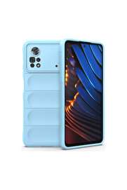 Evi̇mdeyokyok Xi̇aomi̇ Poco X4 Pro 5G Kılıf Opti̇mum Si̇li̇kon - Sky Blue