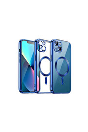 Evi̇mdeyokyok Apple İphone 13 Kılıf Kross Magneti̇csafe Kapak - Laci̇vert