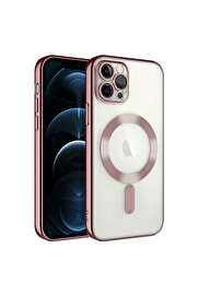 Evi̇mdeyokyok Apple İphone 14 Pro Max Kılıf Kross Magneti̇csafe Kapak - Rose