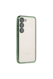 Evi̇mdeyokyok Samsung Galaxy S24 Kılıf Razer Lensli̇ Si̇li̇kon - Yeşi̇l