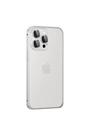 Evi̇mdeyokyok Joko Apple İphone 15 Pro Max Metal Bumper Mat Kapak - Gümüş