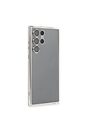 Evi̇mdeyokyok Samsung Galaxy S22 Ultra Kılıf Razer Lensli̇ Si̇li̇kon - Gümüş