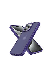 Evi̇mdeyokyok Apple İphone 15 Pro Max Kılıf Elegant Kapak - Deri̇n Mor
