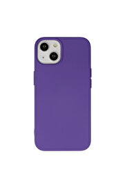 Evi̇mdeyokyok Apple İphone 14 Plus Kılıf Nano İçi̇ Kadi̇fe Si̇li̇kon - Mor