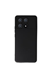 Evi̇mdeyokyok Xi̇aomi̇ Poco X6 Pro Kılıf Nano İçi̇ Kadi̇fe Si̇li̇kon - Si̇yah