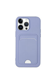 Evi̇mdeyokyok Apple İphone 14 Pro Kılıf Kelvi̇n Kartvi̇zi̇tli̇ Si̇li̇kon - Li̇la