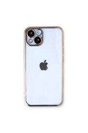 Evi̇mdeyokyok Apple İphone 14 Kılıf Razer Lensli̇ Si̇li̇kon - Gold
