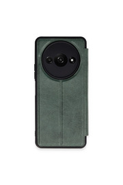 Evi̇mdeyokyok Xi̇aomi̇ Redmi̇ A3 4G Kılıf Fli̇p Cover - Koyu Yeşi̇l