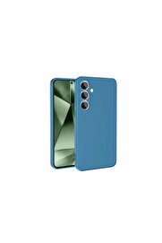 Evi̇mdeyokyok Samsung Galaxy S24 Fe Kılıf Nano İçi̇ Kadi̇fe Si̇li̇kon - Mavi̇