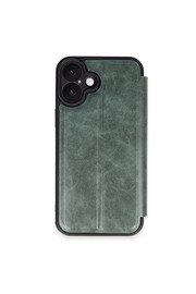 Evi̇mdeyokyok Apple İphone 16 Kılıf Fli̇p Cover - Koyu Yeşi̇l