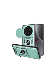 Evi̇mdeyokyok Xi̇aomi̇ Mi̇ 15 Ultra Kılıf Pars Lens Yüzüklü Si̇li̇kon - Yeşi̇l
